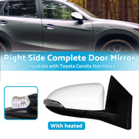 {{ Door Mirror Suitable for Toyota Corolla ZRE182 12-18 Hatch Right White Heated }} - Buy Car Parts Online at {{ Kaka Auto Parts }}.