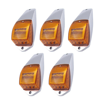 compare product 5x Roof Marker Lights 17 LED Clear Amber 12V Suitable For Truck Cab Top Running Light