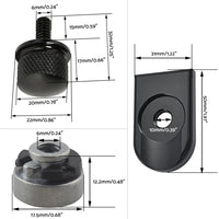 Seat Bolt Tab Screw Mount Nut Cover Kit Suitable For Harley-Davidson 1996-2020