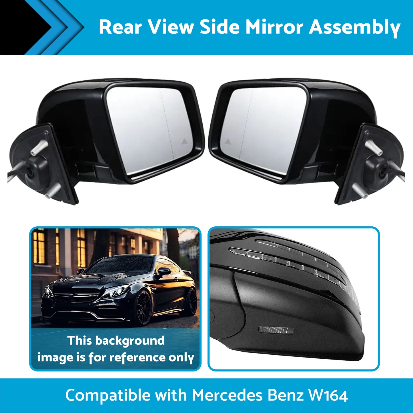 {{ View Side Mirror Assembly Rear Suitable for 05-11 Mercedes Benz W164 X164 ML GL }} - Buy Car Parts Online at {{ Kaka Auto Parts }}.