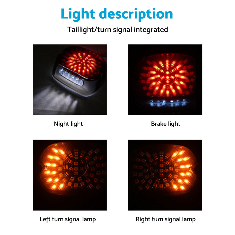 LED Rear Tail Light Brake Smoke Suitable For Harley Touring Dyna Glide Softail