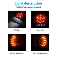 LED Rear Tail Light Brake Smoke Suitable For Harley Touring Dyna Glide Softail