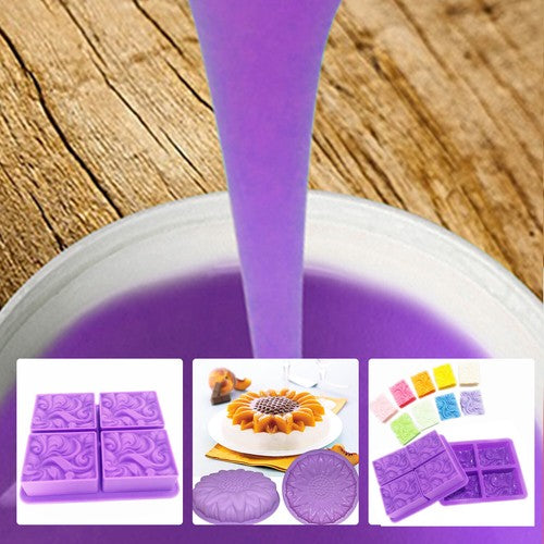 {{ SH25 Liquid Silicone Rubber Mould Making Kit 100:3 Part Mix Suitable For Casting 1Kg 5Kg 10Kg Purple }} - Buy Car Parts Online at {{ Kaka Auto Parts }}.