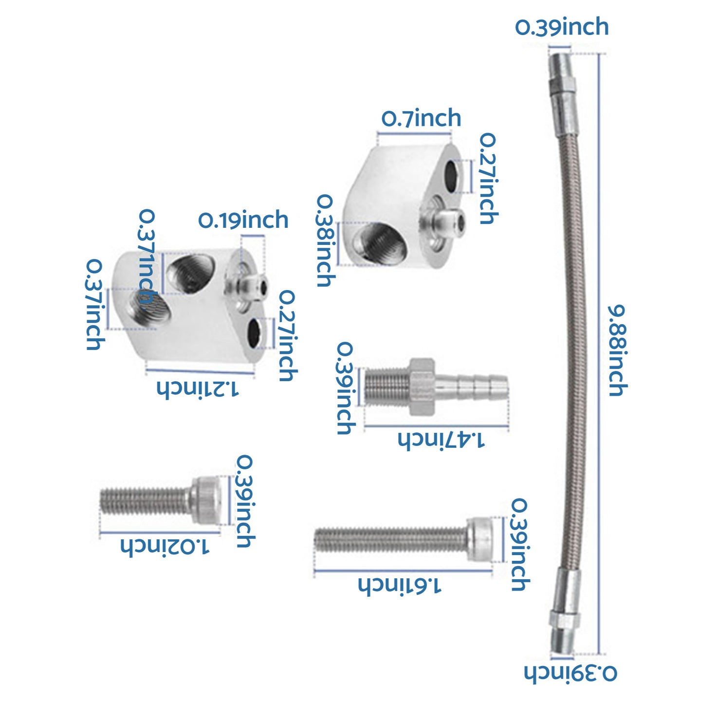 {{ 2x Throttle Body Bypass Hose Kits Suitable For GM LS Series LS1 LSX LM7 LR4 LQ4 }} - Buy Car Parts Online at {{ Kaka Auto Parts }}.