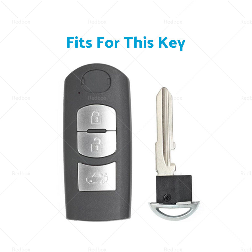 {{ Beige TPU Car Remote Key Fob Case Cover Fits For Mazda 2 3 5 6 CX-3 CX-5 CX-7 }} - Buy Car Parts Online at {{ Kaka Auto Parts }}.