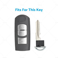 {{ Beige TPU Car Remote Key Fob Case Cover Fits For Mazda 2 3 5 6 CX-3 CX-5 CX-7 }} - Buy Car Parts Online at {{ Kaka Auto Parts }}.