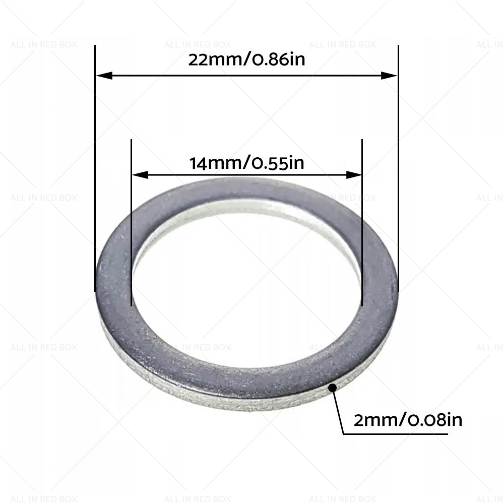 {{ 50PCS Car Engine Oil Crush Washers Drain Plug Gaskets ID 14mm , OD 22mm Aluminum }} - Buy Car Parts Online at {{ Kaka Auto Parts }}.