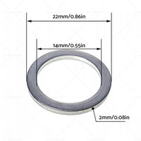 {{ 50PCS Car Engine Oil Crush Washers Drain Plug Gaskets ID 14mm , OD 22mm Aluminum }} - Buy Car Parts Online at {{ Kaka Auto Parts }}.
