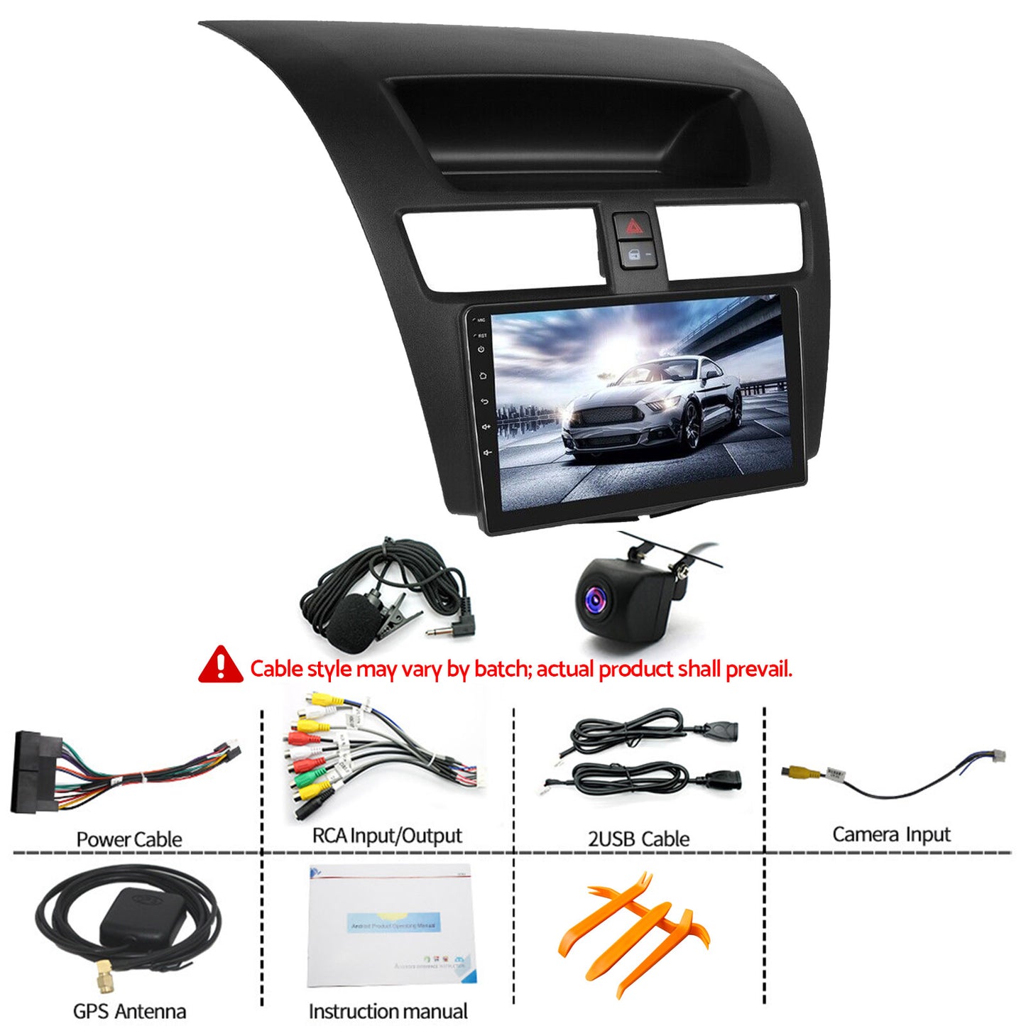 9'' Android 13 Head Unit Touchscreen GPS Bluetooth Suitable For Mazda BT50 12-19