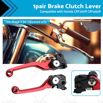 compare product Pair Pivot Brake Clutch Lever Red Suitable For Honda CRF250R CRF450R 2007-2012