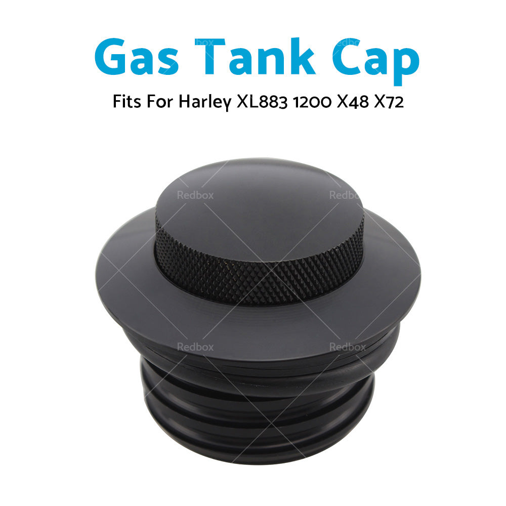 {{ Black Flush Gas Tank Cap Fuel Cover Fit For Harley Touring Sportster XL883 1200 }} - Buy Car Parts Online at {{ Kaka Auto Parts }}.