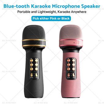 compare product Wireless Blue-tooth Portable Karaoke Microphone Speaker Mic USB Speaker Portable