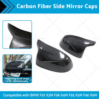 {{ Carbon Fiber Side Mirror Caps Suitable for BMW X5M F96 X6M F97 X3M F98 X4M F95 }} - Buy Car Parts Online at {{ Kaka Auto Parts }}.