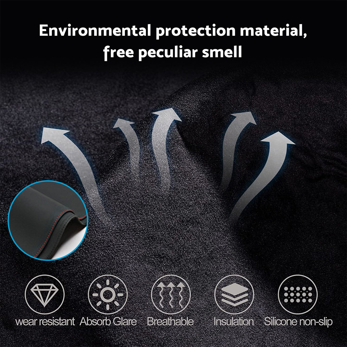 {{ Non-Slip Dash Mat Dashboard Cover Suitable For Ford Everest 2015-2022 Leather }} - Buy Car Parts Online at {{ Kaka Auto Parts }}.