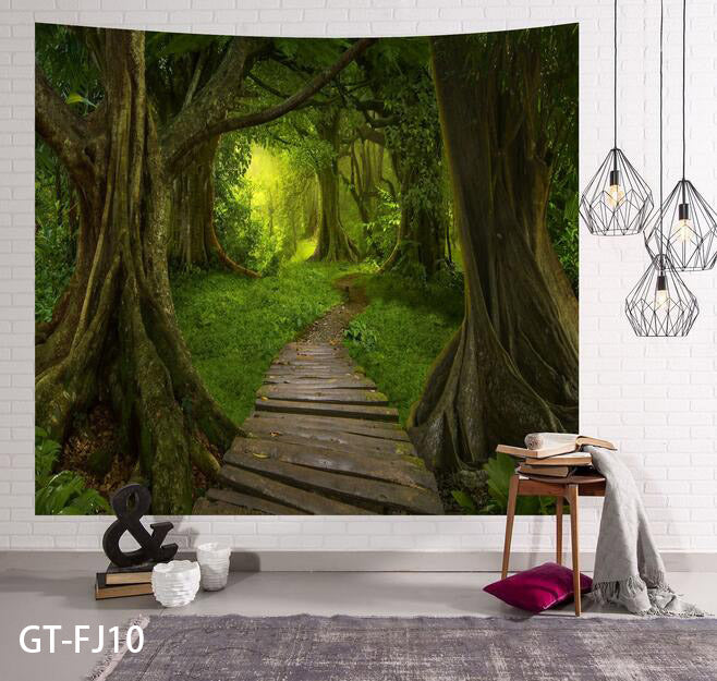 {{ 3D Forest Tree Tapestry Wall Hanging Bedspread Throw Blanket Mat Home DecorCloth }} - Buy Car Parts Online at {{ Kaka Auto Parts }}.