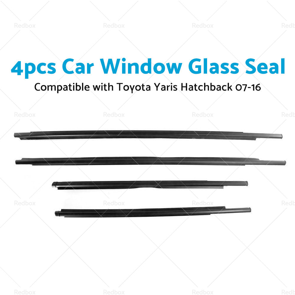 {{ 4PCS Window Glass Seal Weatherstrip Suitable For Toyota Yaris Hatchback 07-16 }} - Buy Car Parts Online at {{ Kaka Auto Parts }}.