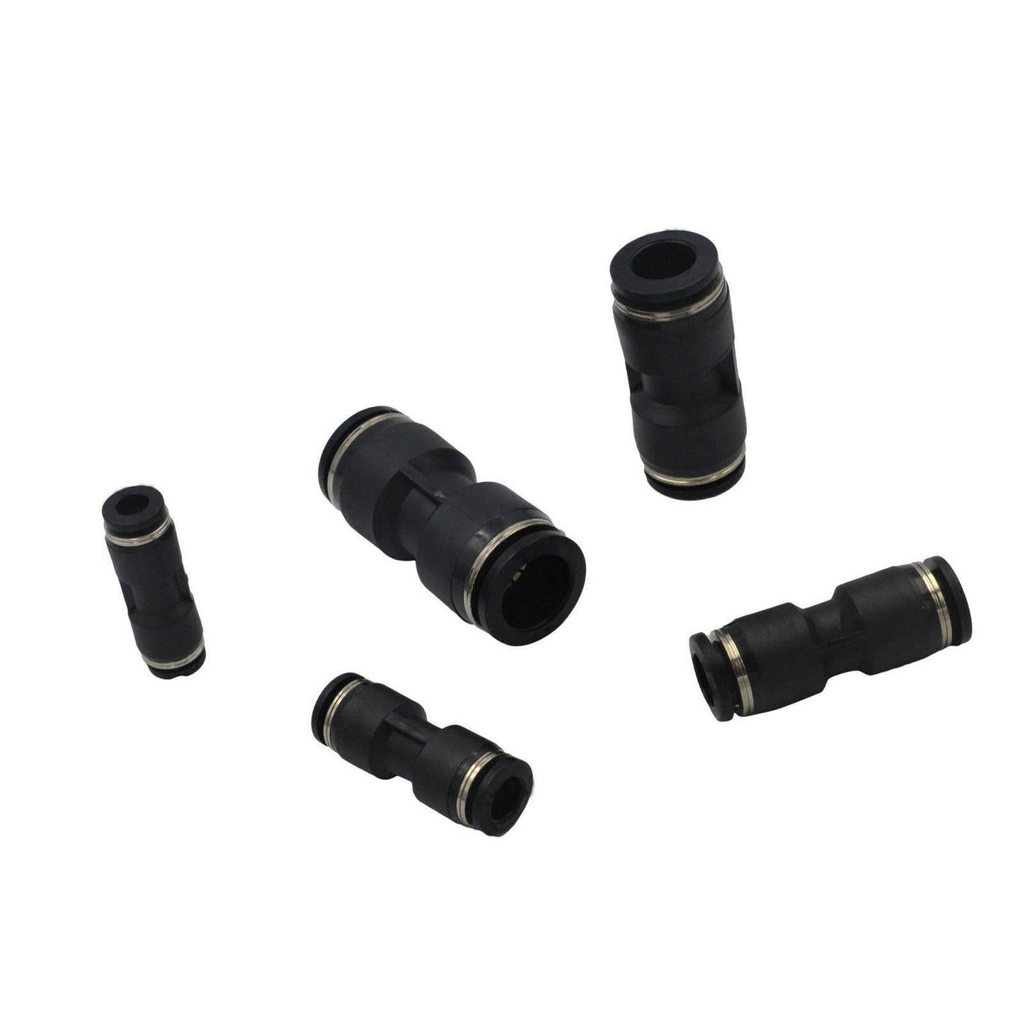 Pneumatic Push In Air Line Hose Quick Connect Kit 50x Suitable For Imperial Nylon Tubing