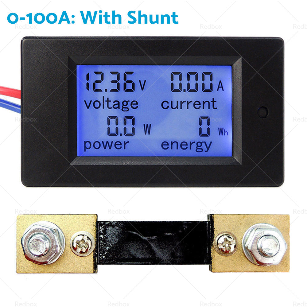 {{ DC 6. 5~100V 20-50-100A LCD Digital Combo Panel Display Volt Amp Power Watt Meter }} - Buy Car Parts Online at {{ Kaka Auto Parts }}.