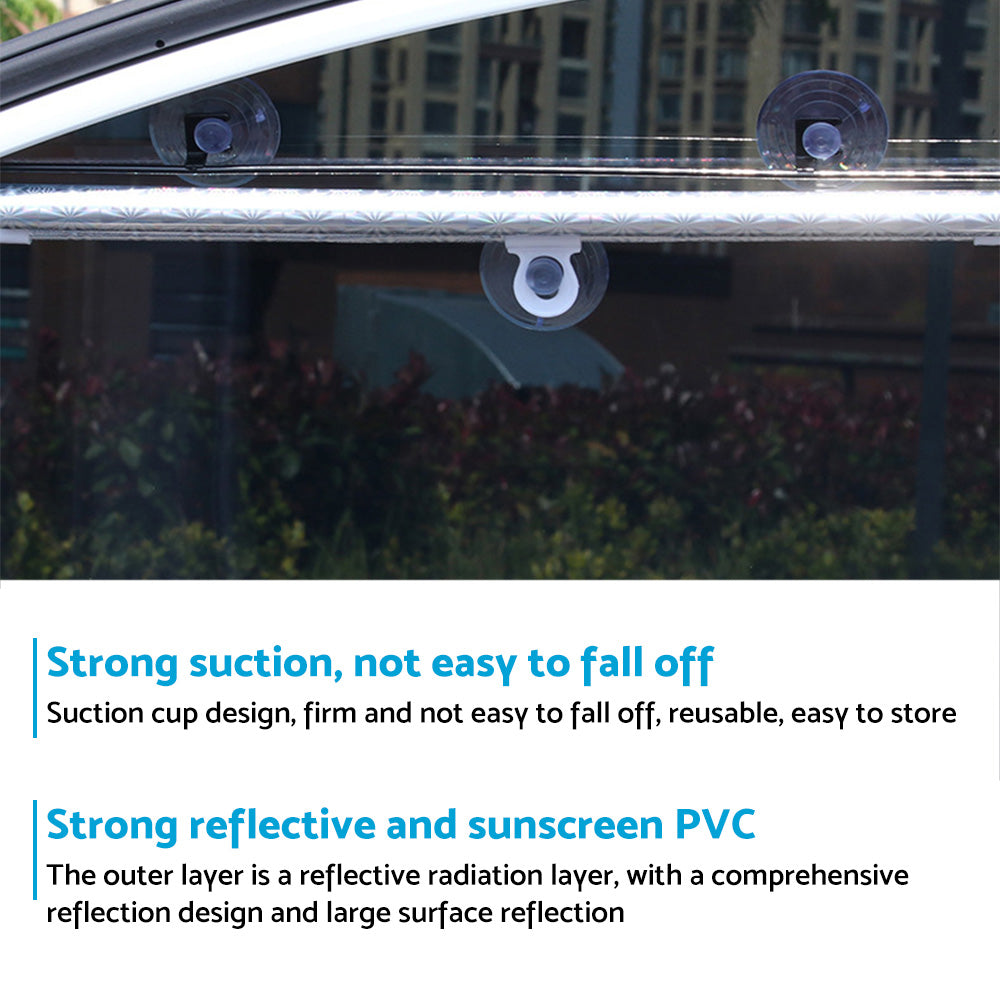 Retractable Front & Rear Windshield Sun Shade Window Visor Folding UV Block Suitable For Car