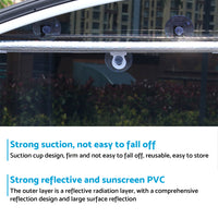Retractable Front & Rear Windshield Sun Shade Window Visor Folding UV Block Suitable For Car