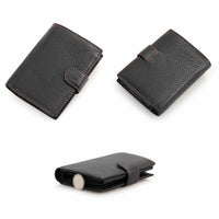RFID Blocking Slim Leather Trifold Wallet With Credit Card Holder Suitable For Men