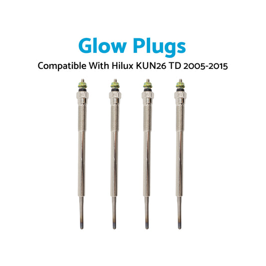 {{ 4Pcs Glow Plugs Suitable for Hilux KUN26 TD 1KD-FTV 3.0L 4cyl 2005-2015 }} - Buy Car Parts Online at {{ Kaka Auto Parts }}.