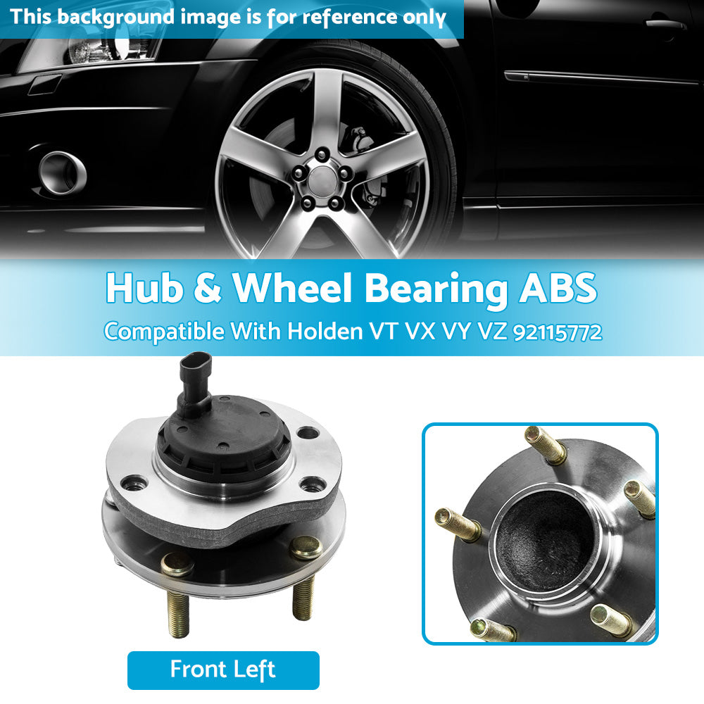 {{ LH Front Hub  and  Wheel Bearing ABS Suitable For Holden VT VX VY VZ 92115772 }} - Buy Car Parts Online at {{ Kaka Auto Parts }}.