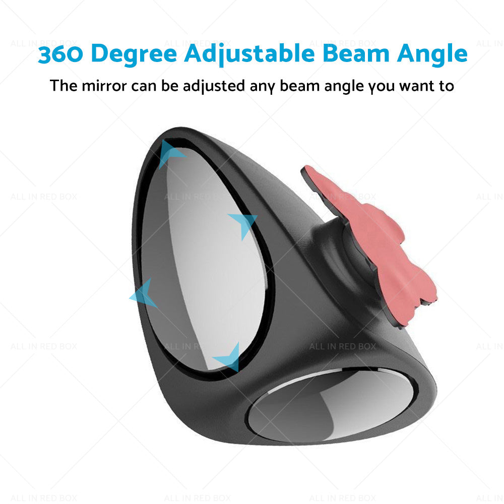 {{ 2PCS Car Exterior Panoramic Door Side Rear View Mirror Blind Spot Wide Angle 360 }} - Buy Car Parts Online at {{ Kaka Auto Parts }}.