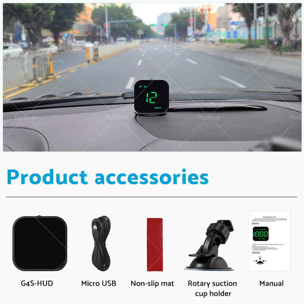 {{ Universal Car HUD Head Up Display LED Digital GPS Speedometer Overspeed Alarm }} - Buy Car Parts Online at {{ Kaka Auto Parts }}.