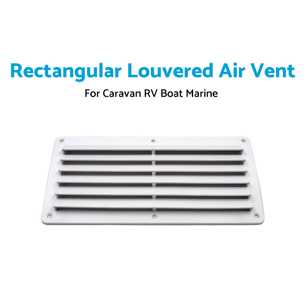 Rectangular Louvered Air Vent or Dent Vent For Caravan RV Boat Marine 260 x 125mm