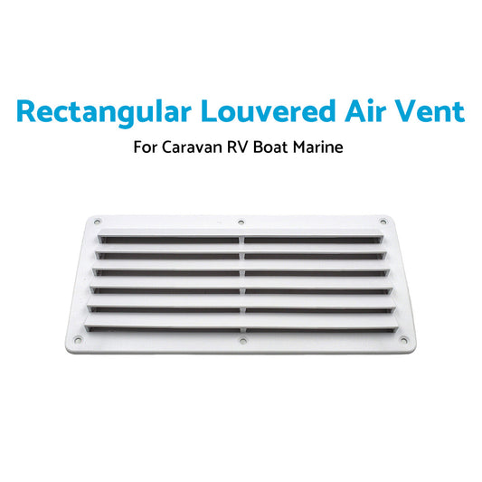 Rectangular Louvered Air Vent or Dent Vent For Caravan RV Boat Marine 260 x 125mm