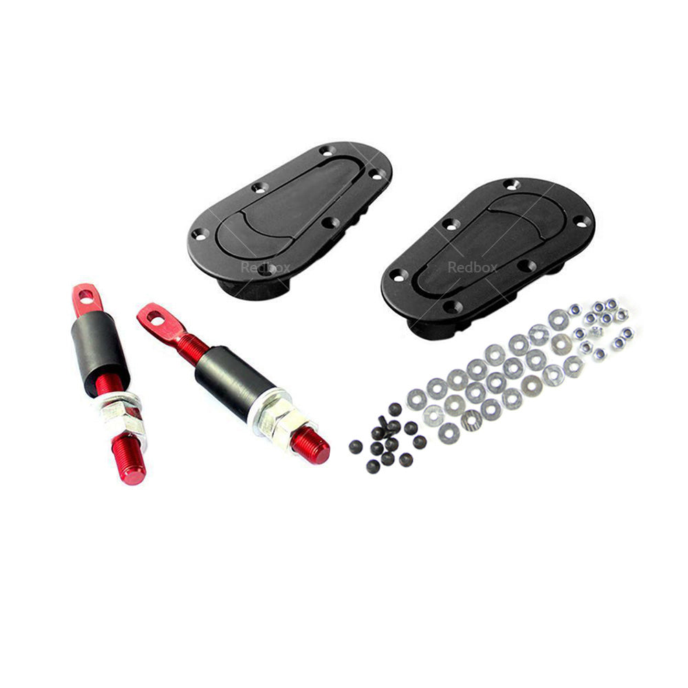 {{ 2Pcs Universal Racing Mount Bonnet Hood Plus Flush Latch Pin Locking Kit }} - Buy Car Parts Online at {{ Kaka Auto Parts }}.