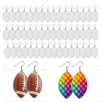 {{ 48PCS Sublimation Blank MDF Rugby Earring Double-Sided w  Hook and Jump Ring DIY }} - Buy Car Parts Online at {{ Kaka Auto Parts }}.