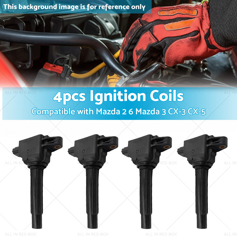 {{ 4x Ignition Coil Suitable for Mazda 2 6 Mazda 3 SP20 SP25 CX-3 CX-5 CX-9 }} - Buy Car Parts Online at {{ Kaka Auto Parts }}.