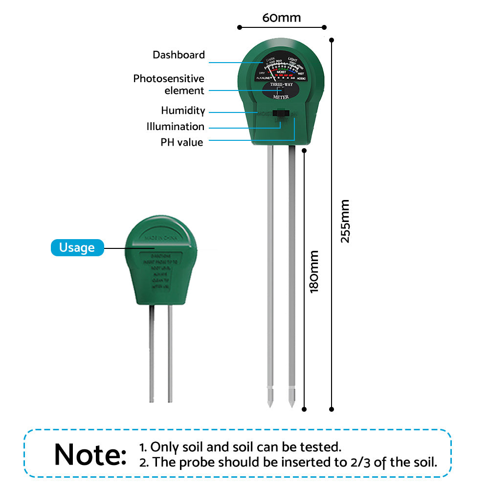 {{ PH Meter TDS PPM Meter Soild PH Tester 3 in 1 for Home Water and Garden Soil Use }} - Buy Car Parts Online at {{ Kaka Auto Parts }}.