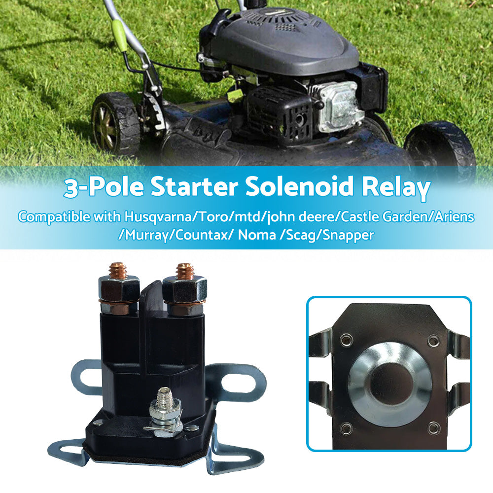 {{ Ride On Lawn Mower Starter Solenoid 3 Terminal 12 Volt Bottom Or Side-Mount Moto }} - Buy Car Parts Online at {{ Kaka Auto Parts }}.