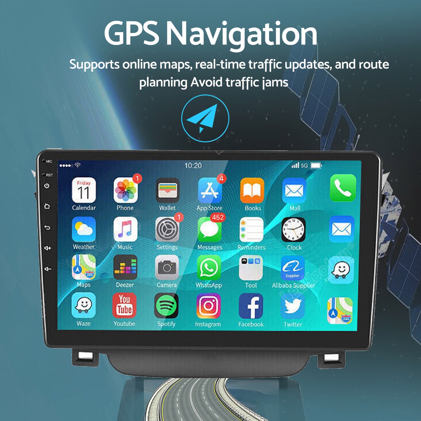 In-Dash Units 9inch Touch Screen Stereo CarPlay Suitable For Toyota Corolla 2009-13