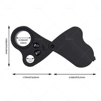 {{ 60X 30X Pocket Jewellers Eye Loupe Magnifier Jewelry Magnifying Glass LED Light }} - Buy Car Parts Online at {{ Kaka Auto Parts }}.