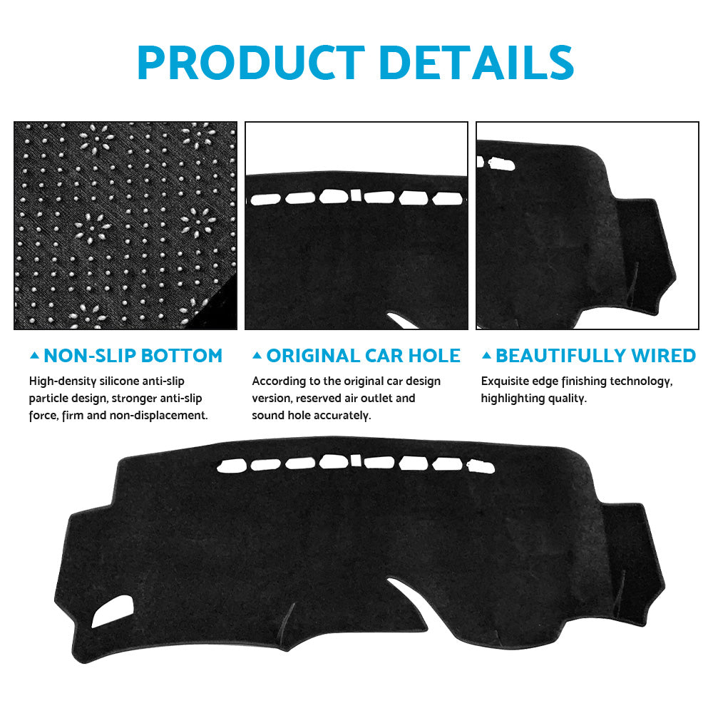{{ Non-Slip Dash Mat Suitable For Honda Jazz Hatch 2014- 2022 Dashboard Cover Black }} - Buy Car Parts Online at {{ Kaka Auto Parts }}.