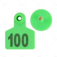 {{ 100x Small 5x4cm Livestock Ear Tags Plastic Numbered for Sheep, Cows, Pigs, Cattle }} - Buy Car Parts Online at {{ Kaka Auto Parts }}.