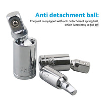 3PCS 360 degree Impact Swivel Universal Joint Air Impact Socket Set 1 4inch 3 8inch 1 2inch