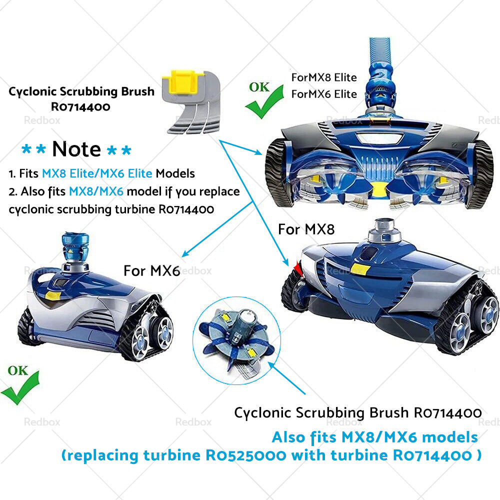 {{ 4PCS Activ Brush Scrubber For Zodiac MX6 MX8 AX10 AstralPool S10 Pool Cleaners }} - Buy Car Parts Online at {{ Kaka Auto Parts }}.