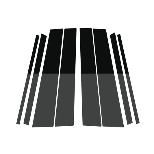 8x Black Pillar Post Cover Trims Suitable For Honda Civic Sedan 2012-2015