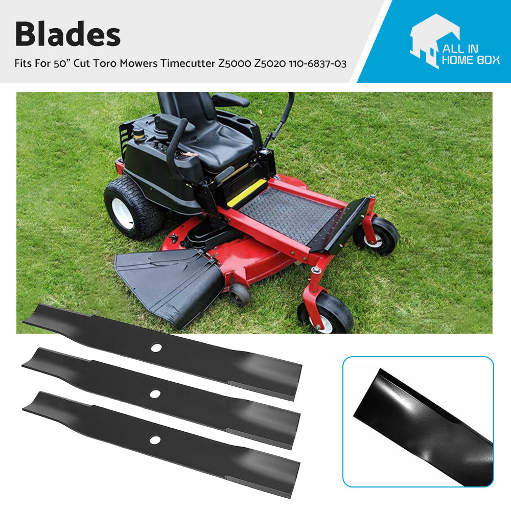 {{ 3x Blades For 50 inch  Cut Toro Mowers Timecutter Z5000 Z5020 110-6837-03 }} - Buy Car Parts Online at {{ Kaka Auto Parts }}.