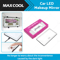 {{ Car Sun Visor Makeup Cosmetic Mirror Set with 3 Type 60 LED Light Black 26x13cm }} - Buy Car Parts Online at {{ Kaka Auto Parts }}.