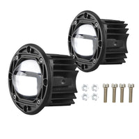 2x 3inch Flush Mount LED Work Light Bar Reverse Fog Lamp 4WD White Yellow 8D Len