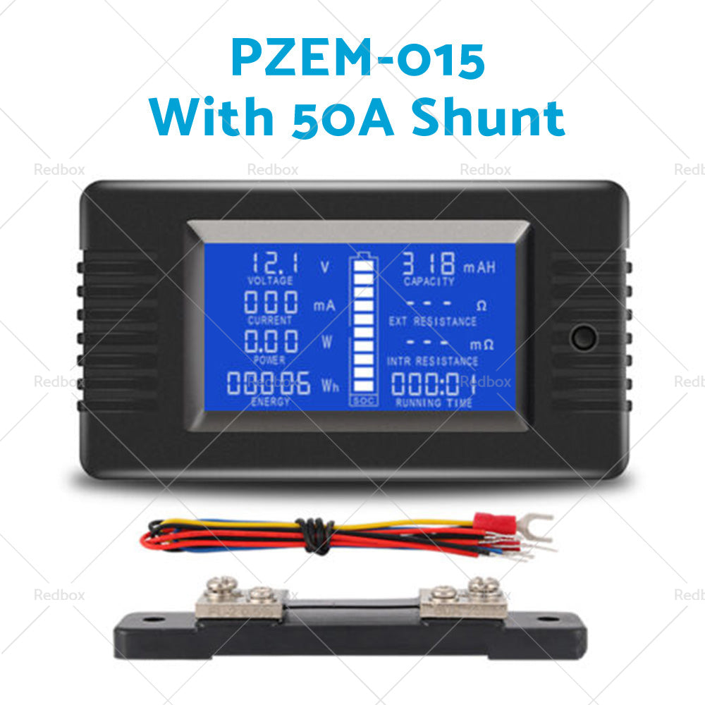 {{ 50-300A LCD Display DC Battery Monitor Meter 200V Voltmeter Amp For RV System }} - Buy Car Parts Online at {{ Kaka Auto Parts }}.