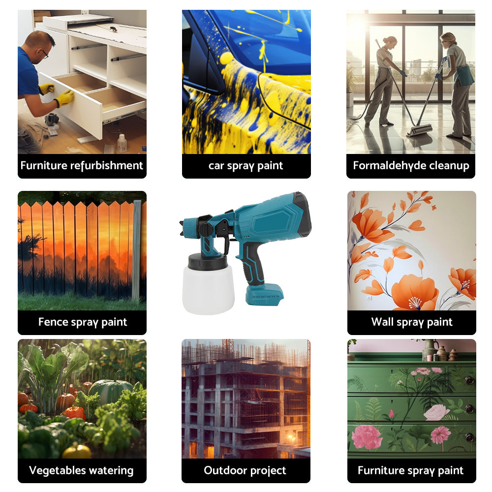 Electric Cordless Spray Gun Suitable For Makita Battery Paint Airless Sprayer