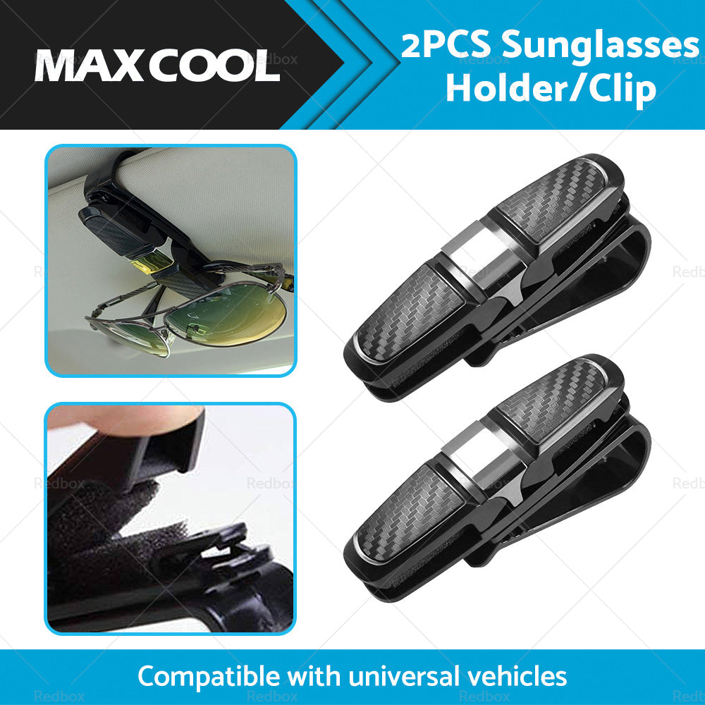 {{ 2pcs Car Glasses Holder Clip Case Sunglasses Eyeglasses Ticket Card Clip Holder }} - Buy Car Parts Online at {{ Kaka Auto Parts }}.