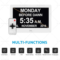 {{ 7  LED Large Digital Day Clock Calendar Dementia Date Week Month Year Time Wall }} - Buy Car Parts Online at {{ Kaka Auto Parts }}.